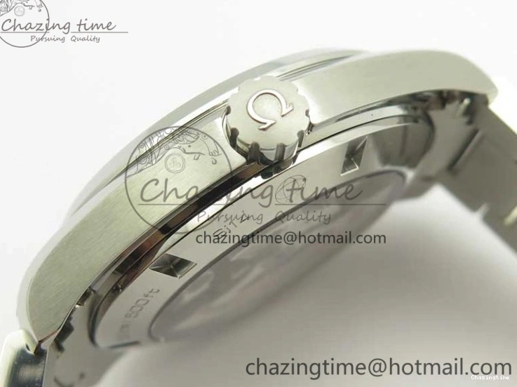 0224 FlexibleFit Aqua Terra 150M SS VSF 1:1 Best Edition Black Wave Textured Dial RG Hand on SS Bracelet A8500 Super Clone 8032